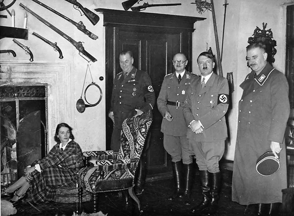 Adolf Hitler on a visit to Grevenburg on the 3rd anniversary of the State elections in Lippe